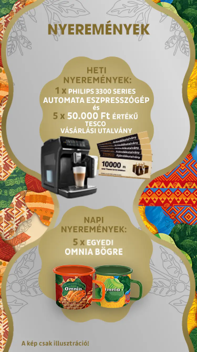 A promócióban megnyerhető nyeremények plakátképe.